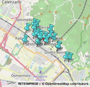Mappa Via A.DeGasperi, 50019 Sesto Fiorentino FI, Italia (1.171)