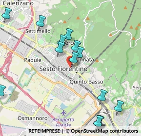 Mappa Via A.DeGasperi, 50019 Sesto Fiorentino FI, Italia (2.69813)