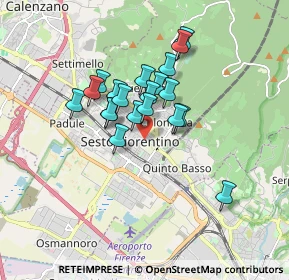 Mappa Via A.DeGasperi, 50019 Sesto Fiorentino FI, Italia (1.338)