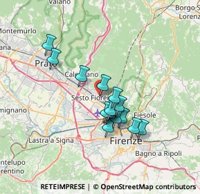 Mappa Via A.DeGasperi, 50019 Sesto Fiorentino FI, Italia (5.56333)