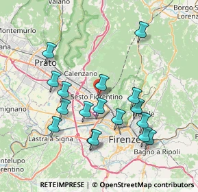 Mappa Via A.DeGasperi, 50019 Sesto Fiorentino FI, Italia (7.58941)