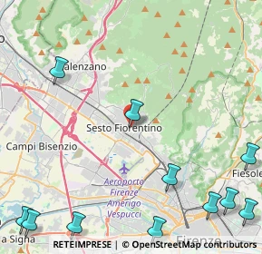 Mappa Via A.DeGasperi, 50019 Sesto Fiorentino FI, Italia (6.87545)