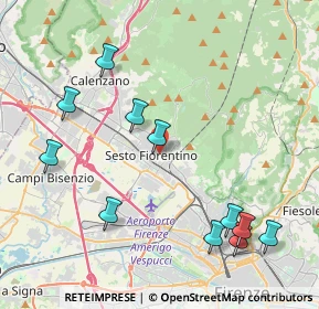 Mappa Via A.DeGasperi, 50019 Sesto Fiorentino FI, Italia (4.84091)