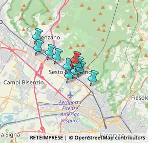 Mappa Via A.DeGasperi, 50019 Sesto Fiorentino FI, Italia (1.99545)