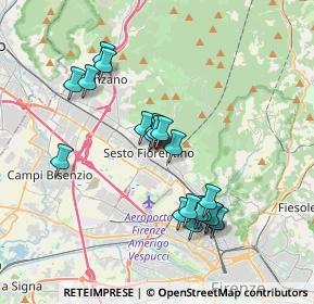 Mappa Via A.DeGasperi, 50019 Sesto Fiorentino FI, Italia (3.429)