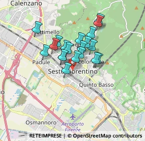 Mappa Piazza Vittorio Veneto, 50019 Sesto Fiorentino FI, Italia (1.2895)