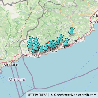 Mappa Via Senatore E, 18038 Sanremo IM, Italia (9.431)