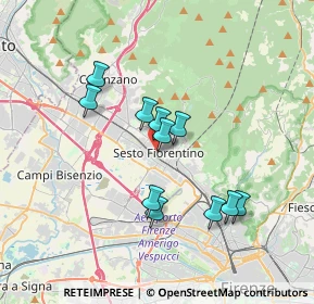 Mappa Via Amedeo Barducci, 50019 Sesto Fiorentino FI, Italia (3.07818)