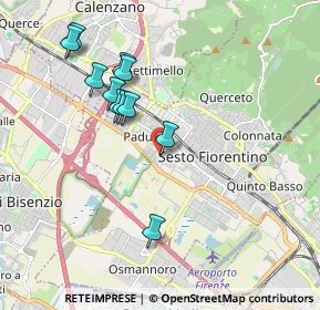 Mappa Via A. de Gasperi, 50019 Sesto Fiorentino FI, Italia (1.87455)