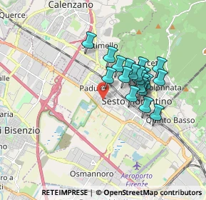 Mappa Via Alcide de Gasperi, 50019 Sesto Fiorentino FI, Italia (1.3975)