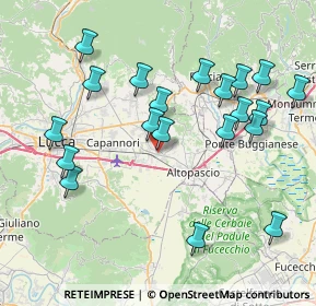 Mappa Via Asciutti, 55016 Porcari LU, Italia (8.6275)