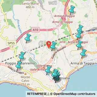 Mappa Strada Bussana Vecchia, 18038 Sanremo IM, Italia (1.38625)