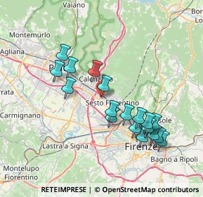 Mappa Piazza dei Macchiaioli, 50019 Sesto Fiorentino FI, Italia (7.37944)