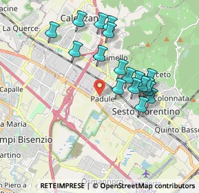 Mappa Piazza San Bartolomeo, 50019 Sesto Fiorentino FI, Italia (1.76111)