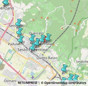 Mappa Strada senza sfondo, 50019 Sesto Fiorentino FI, Italia (2.56733)