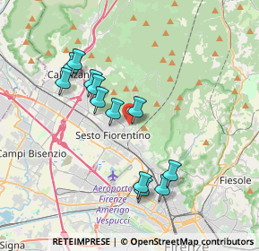 Mappa Strada senza sfondo, 50019 Sesto Fiorentino FI, Italia (3.53917)