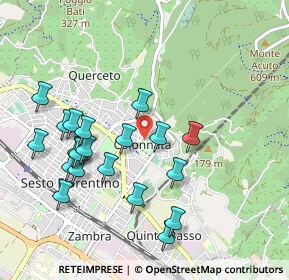 Mappa Strada senza sfondo, 50019 Sesto Fiorentino FI, Italia (1.021)