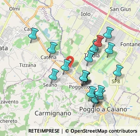 Mappa Via N. Copernico, 59011 Seano PO, Italia (1.8135)