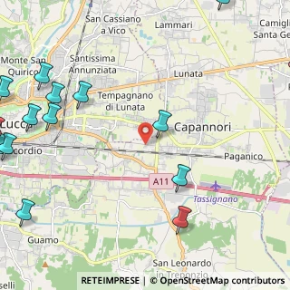 Mappa Via del Marginone, 55012 Capannori LU, Italia (3.54133)