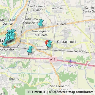 Mappa Via del Marginone, 55012 Capannori LU, Italia (3.12917)