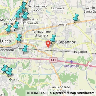 Mappa Via del Marginone, 55012 Capannori LU, Italia (3.53667)