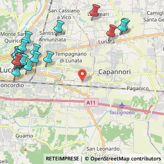 Mappa Via del Marginone, 55012 Capannori LU, Italia (3.3025)