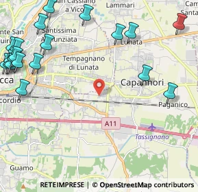 Mappa Via del Marginone, 55012 Capannori LU, Italia (3.284)