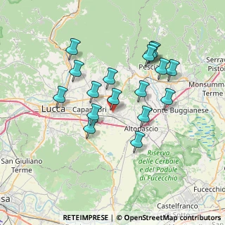 Mappa Via F. Carrara, 55016 Porcari LU, Italia (6.82235)