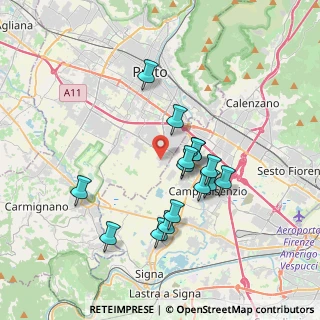 Mappa Via della Gora Bandita, 59100 Prato PO, Italia (3.32667)