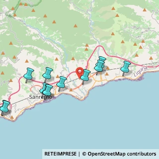 Mappa Via Vallao, 18038 Sanremo IM, Italia (4.5775)