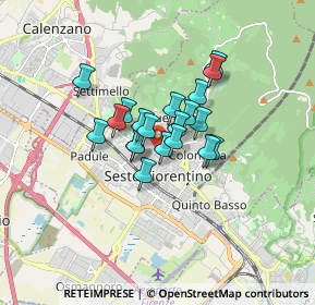 Mappa Piazza S. Francesco, 50019 Sesto Fiorentino FI, Italia (1.076)