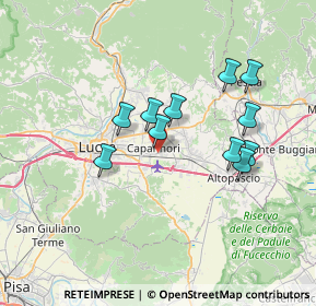 Mappa Capannori, 55012 Capannori LU, Italia (6.30545)