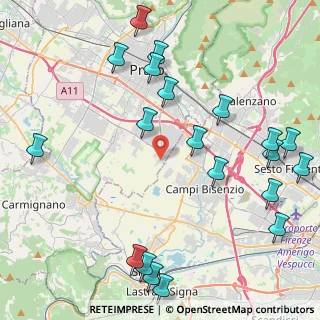 Mappa P.za della Vittoria, 59100 Prato PO, Italia (5.5505)