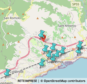 Mappa Via San Giovanni, 18038 Sanremo IM, Italia (2.22455)