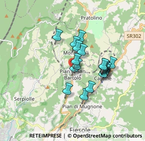 Mappa Via di Bellosguardo, 50019 Montorsoli Stazione FI, Italia (1.3375)