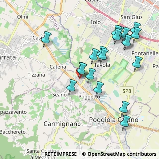 Mappa Via Evangelista Torricelli, 59011 Seano PO, Italia (2.2295)