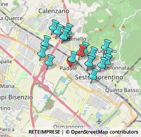 Mappa Via del Risorgimento, 50019 Sesto Fiorentino FI, Italia (1.4425)