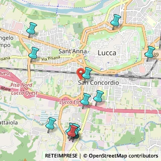 Mappa Via Teresa Bandettini, 55100 Lucca LU, Italia (1.42846)