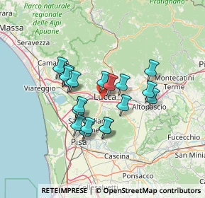 Mappa Via Teresa Bandettini, 55100 Lucca LU, Italia (11.247)
