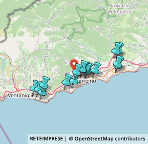 Mappa Strada Isola Inferiore, 18038 Sanremo IM, Italia (6.06313)