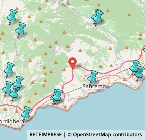 Mappa Strada Isola Inferiore, 18038 Sanremo IM, Italia (7.0095)