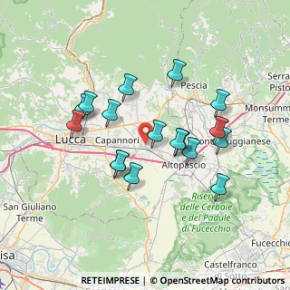 Mappa 55016 Porcari LU, Italia (6.65353)