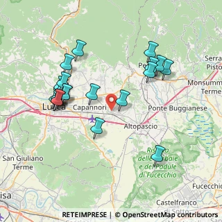 Mappa 55016 Porcari LU, Italia (8.0585)