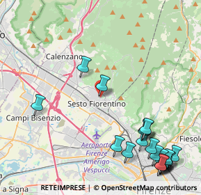 Mappa Via del Piave, 50019 Firenze FI, Italia (6.008)