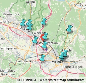 Mappa AMBULATORIO TOGLIATTI DR.SSA ALICE ZAGAGLIONI DIETISTA, 50019 Sesto Fiorentino FI, Italia (7.40429)