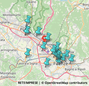 Mappa AMBULATORIO TOGLIATTI DR.SSA ALICE ZAGAGLIONI DIETISTA, 50019 Sesto Fiorentino FI, Italia (7.06706)