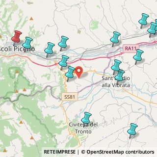 Mappa Via Piane di Morro, 63084 Folignano AP, Italia (6.00667)