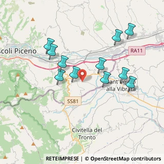 Mappa Via Piane di Morro, 63084 Folignano AP, Italia (3.77909)