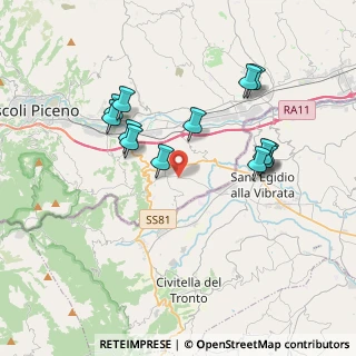 Mappa Via Piane di Morro, 63084 Folignano AP, Italia (3.66923)
