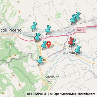 Mappa Via Piane di Morro, 63084 Folignano AP, Italia (4.13917)